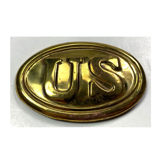 Civil War US Federal Enlisted Oval Lead Filled Buckle – Authentic Antique Military Reproduction