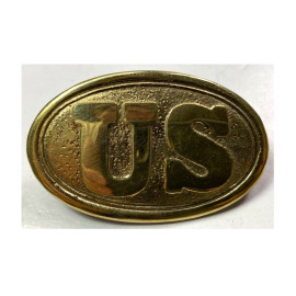 Civil War US Federal Enlisted Oval Lead Filled Buckle – Authentic Antique Military Reproduction