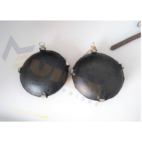 Civil War US Stainless Steel Canteen Leather Covered | Authentic Military Replica