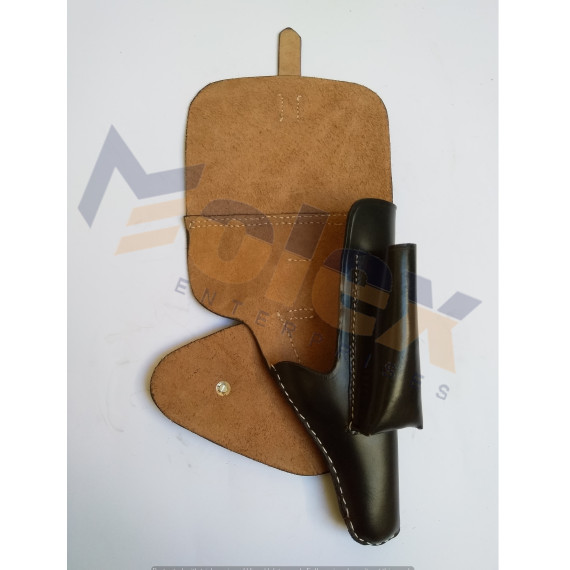 German WW2 Walther PPK Holster Black Leather – Vintage Military Style Replica