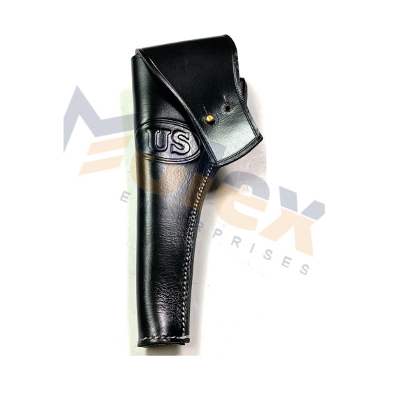 Indian War US Union M1885 Cavalry Holster Black | 1873 Pistol Leather Holster Replica