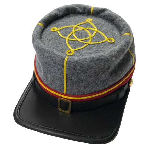 Civil War Confederate CSA Artillery Lieutenant Kepi Forage Cap Hat | Authentic Replica