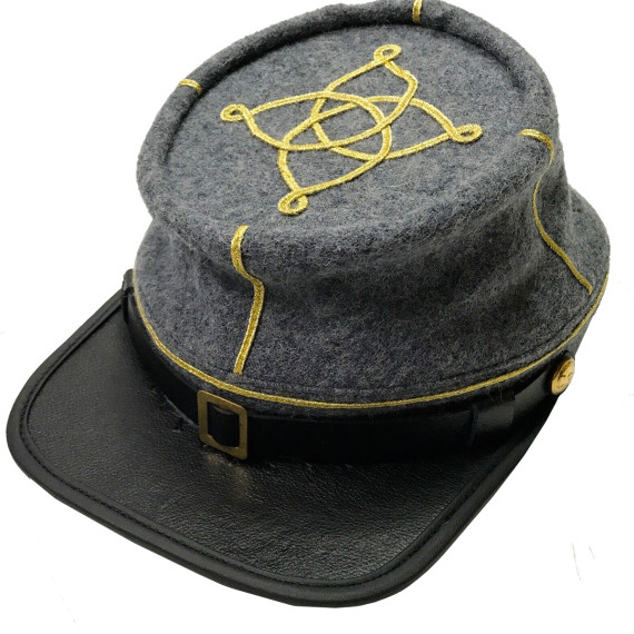 Civil War Confederate CSA Lieutenant Infantry Kepi Forage Cap