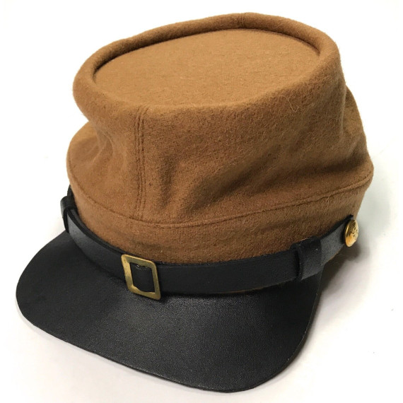 Civil War Confederate Enlisted Man's Richmond Clothing Bureau Butternut Kepi | Authentic Reproduction