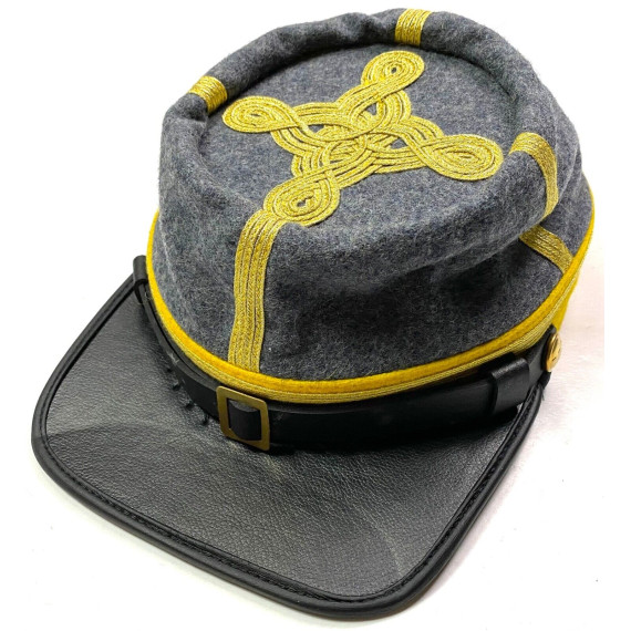Civil War Confederate CSA General Officer Kepi Forage Cap — Authentic Infantry Hat