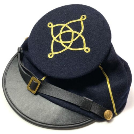 Civil War Union Captain Wool Kepi Cap | Authentic Forage Bummer Hat | US Officer Uniform
