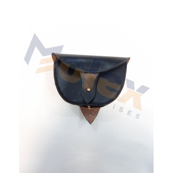 1859 Expense Pouch Black – Leather Military Pouch Replica for Reenactment & Collectors