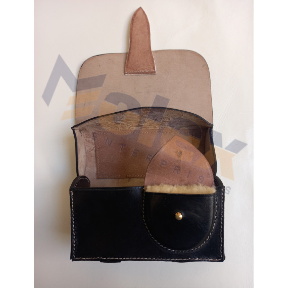 Civil War Enfield Cartridge Box – Leather Ammo Box Replica for Reenactment & Collectors