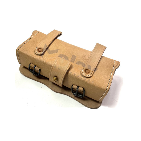 Civil War Carbine Box – Leather Cartridge Box Replica for Reenactment & Collectors