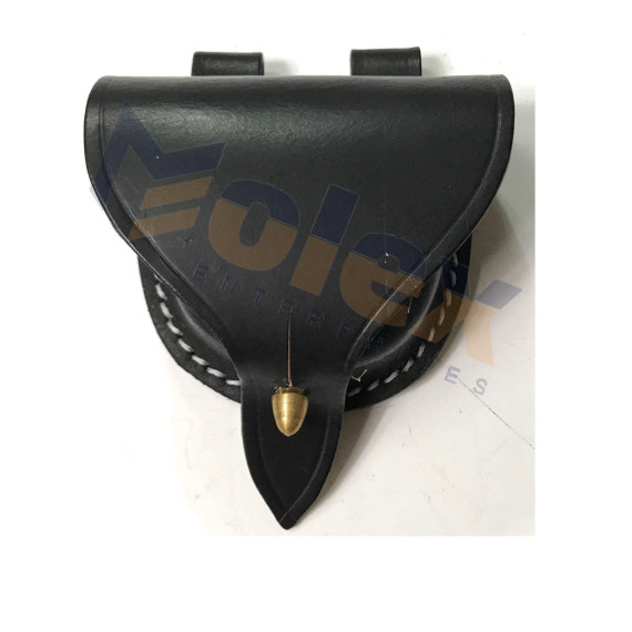 Civil War Cap Pouch – Leather Percussion Cap Pouch Replica for Reenactment & Collectors