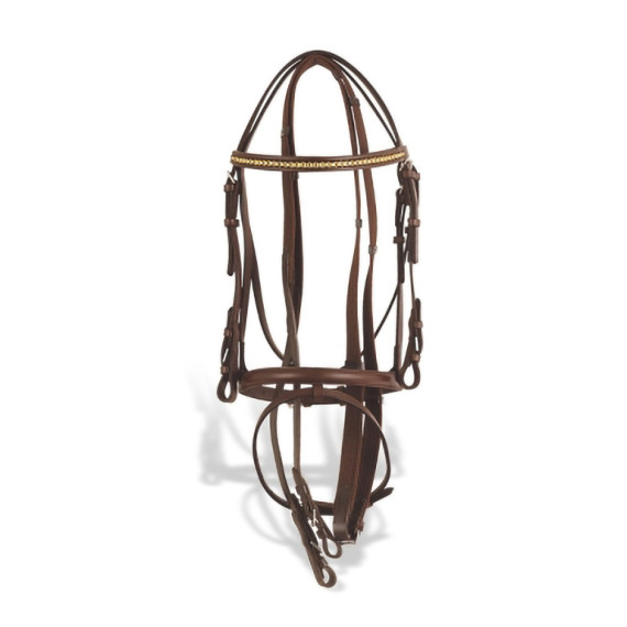 Equestrian Clincher Leather Bridle with Crystal Detail | Premium Horse Bridle