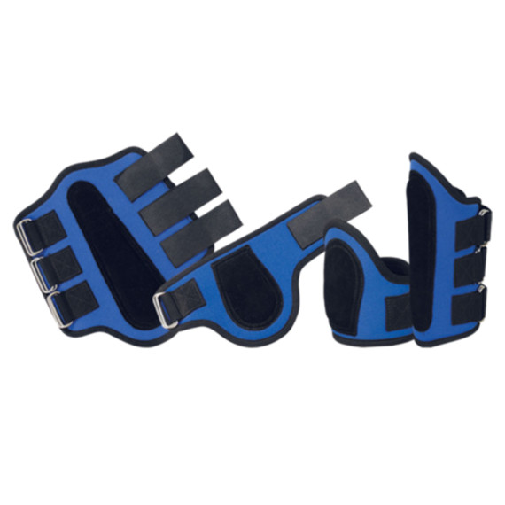 Blue Neoprene & PVC Leather Horse Boots | Durable Equestrian Leg Protection