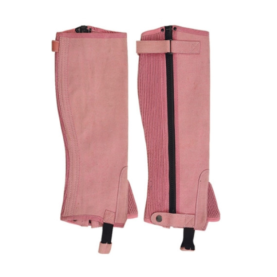 Pink Suede Horse Riding Half Chaps | Amara Equestrian Chaps