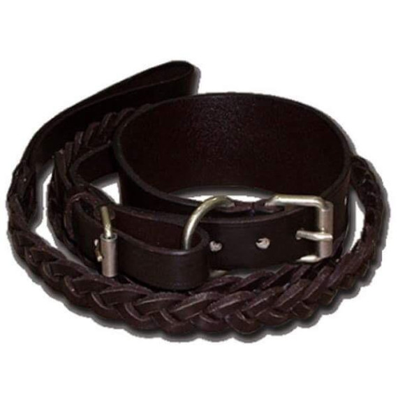 Leather Collar with Leash