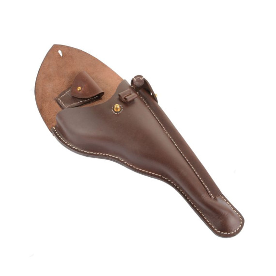 German WWI Navy Luger P04 Brown Leather Holster | Naval P-04 Luger Holster Replica