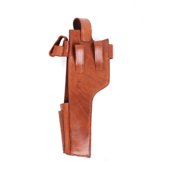 WW2 German C96 Broomhandle Pistol Leather Harness Dark Brown | Military Replica Gear