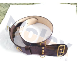 WW2 British Army Officers Sam Brown Belt & Shoulder Strap – Premium Leather Military Replica