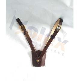 Sam Browne Sword Frog & Sword Knot – Genuine Brown Leather Military Grade Sword Holder