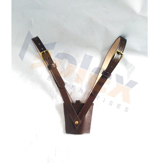 Sam Browne Sword Frog & Sword Knot – Genuine Brown Leather Military Grade Sword Holder