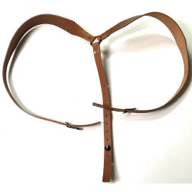 WWI French Lebel 1890/92 1914 Leather Equipment Y-Straps Brown – Military Replica Gear