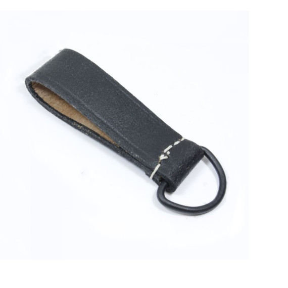German Army Black Leather Belt Loop D-Ring WW2 Repro – Durable Military Gear Accessory
