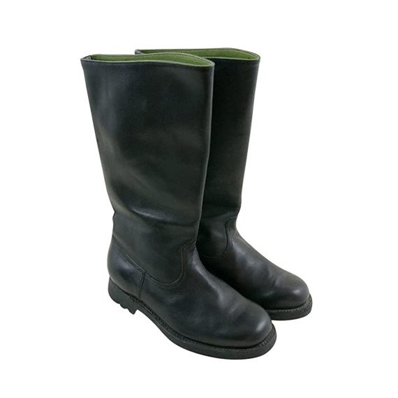 WWII German Army Leather Jack Boots Reproduction with Heel Plate | Military Replica Boots