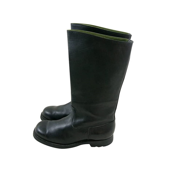 WWII German Army Leather Jack Boots Reproduction with Heel Plate | Military Replica Boots